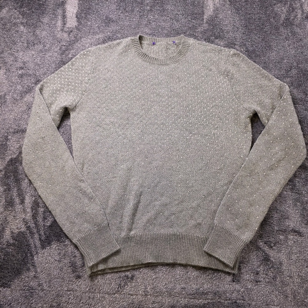 Ralph Lauren Purple Label Birdseye Crewneck Sweater Women L Cashmere Blend $2190